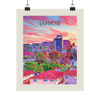 San Jose California City Painting Poster