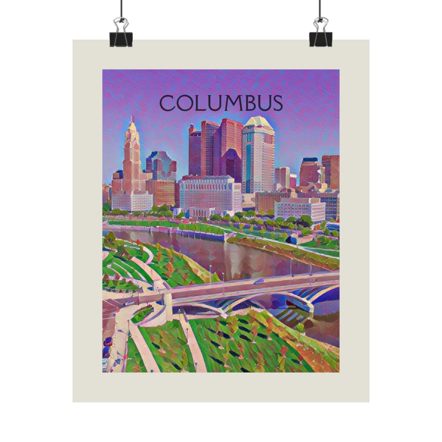 Columbus Ohio City Painting Poster