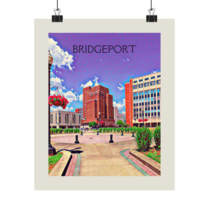 Bridgeport Connecticut City Painting Poster