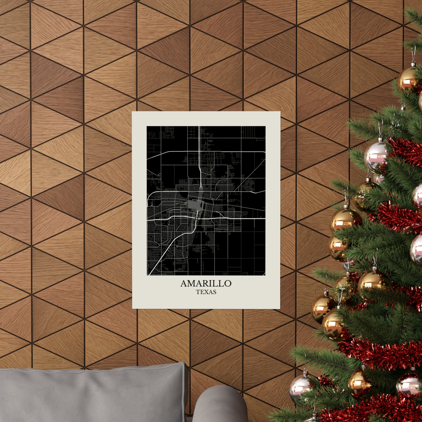 Amarillo Texas Map Print