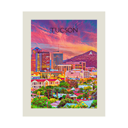 Tucson Arizona City Painting Poster