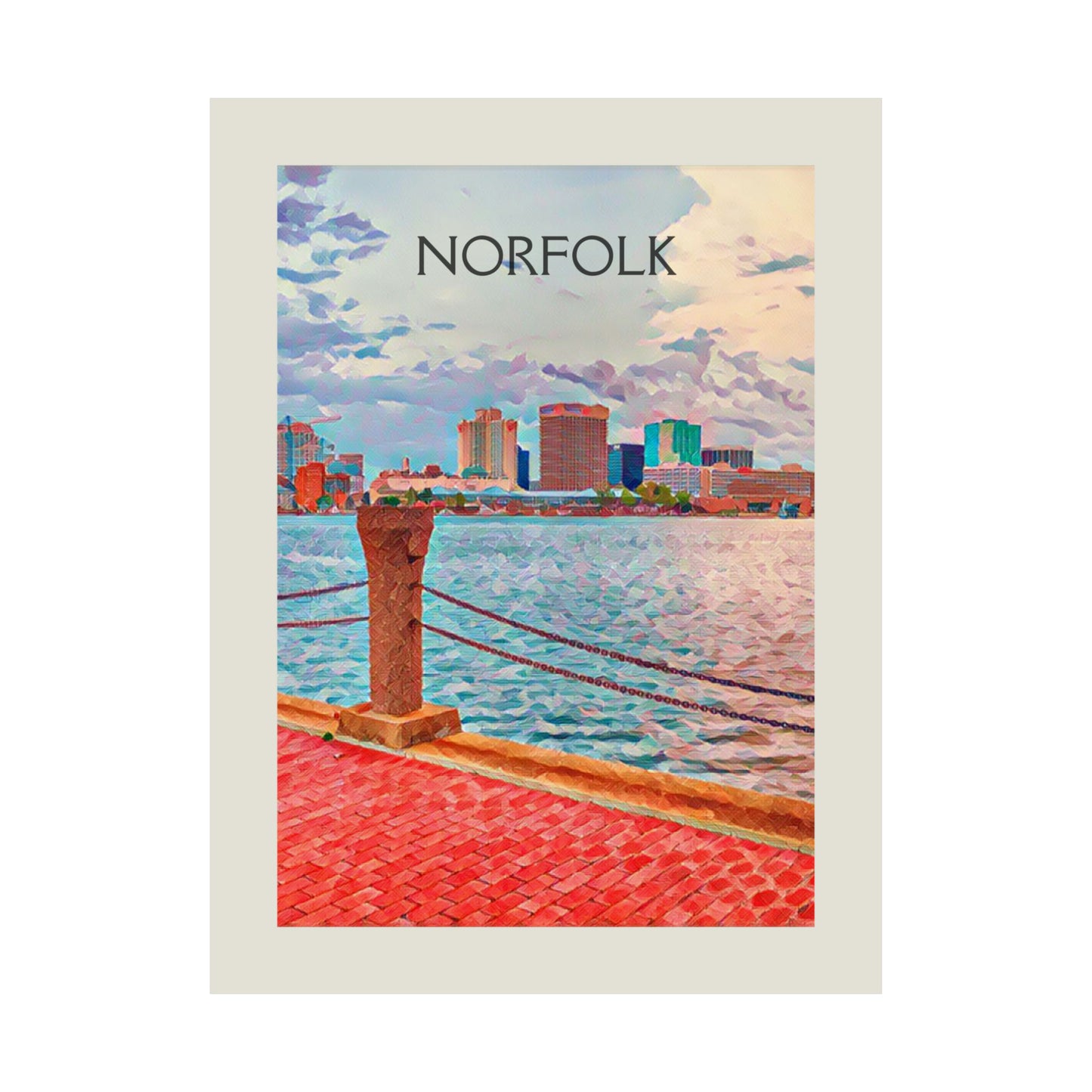 Norfolk Virginia City Painting Poster