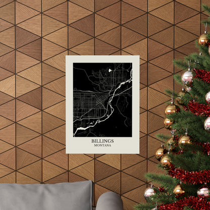 Billings Montana Map Print