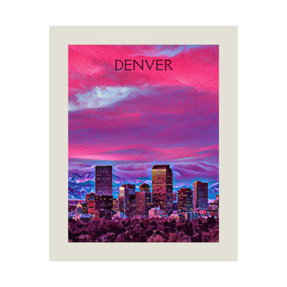 Denver Colorado City Painting Poster