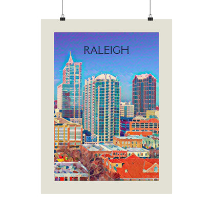 Raleigh North Carolina City Painting Poster