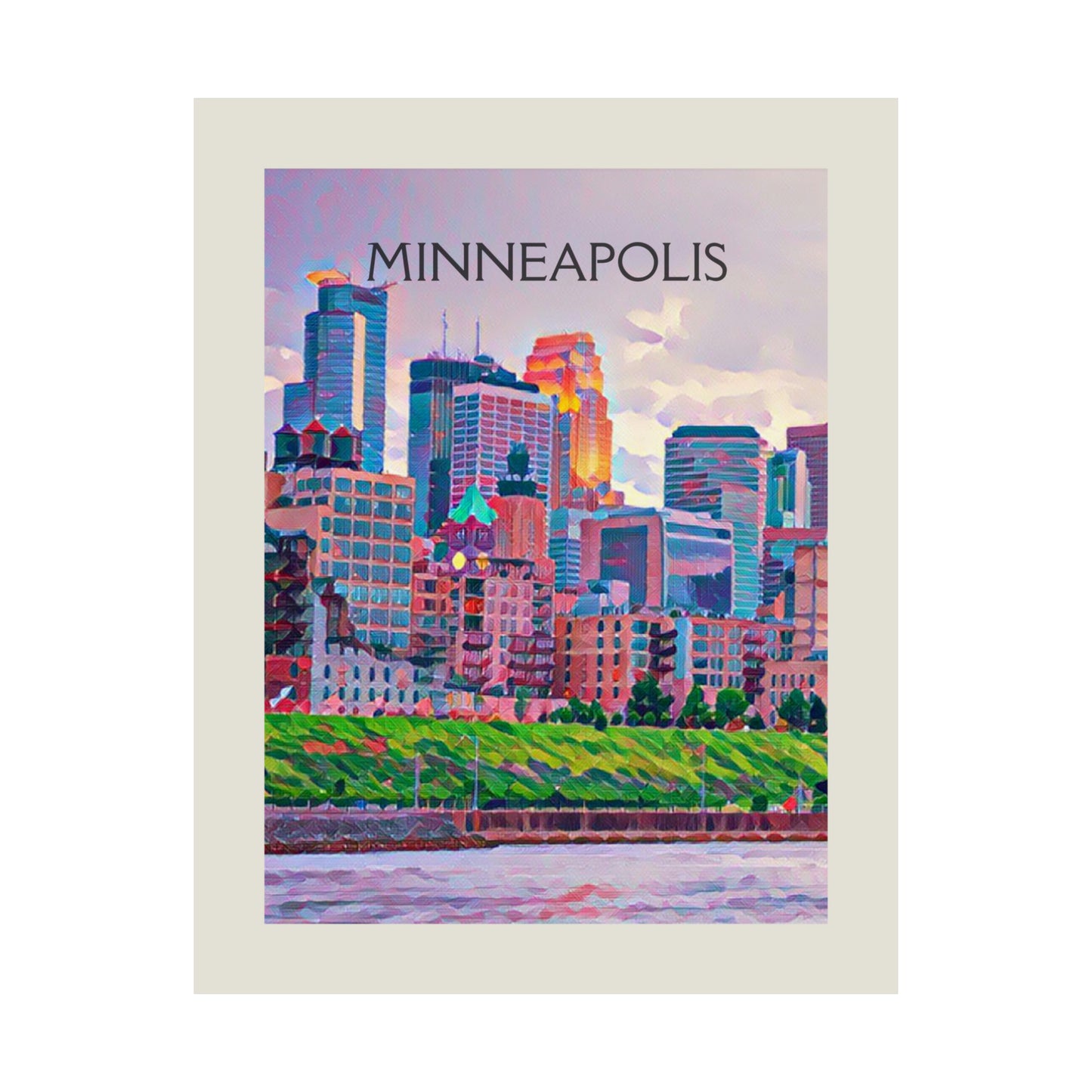 Minneapolis Minnesota City Painting Poster