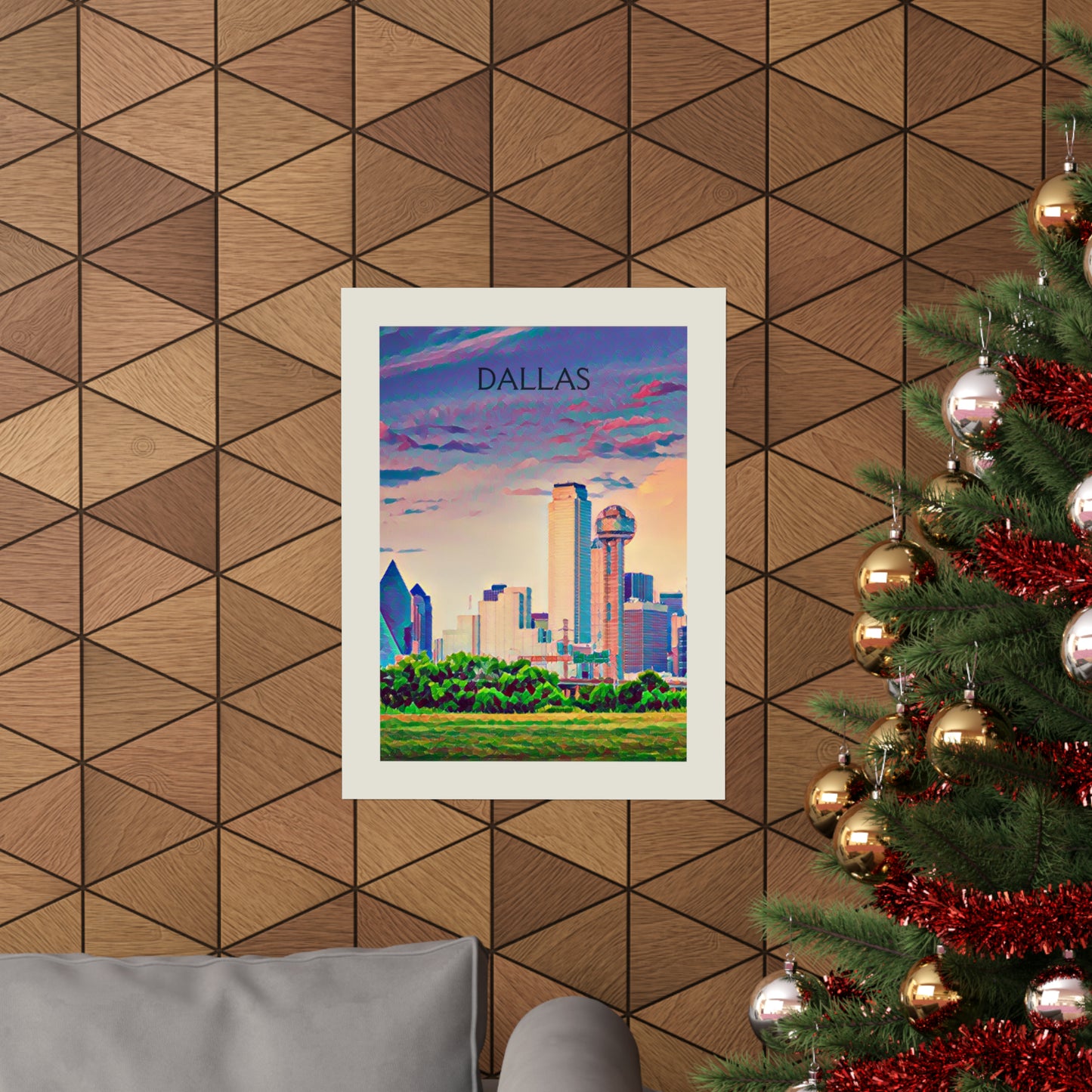 Dallas Texas City Painting Poster