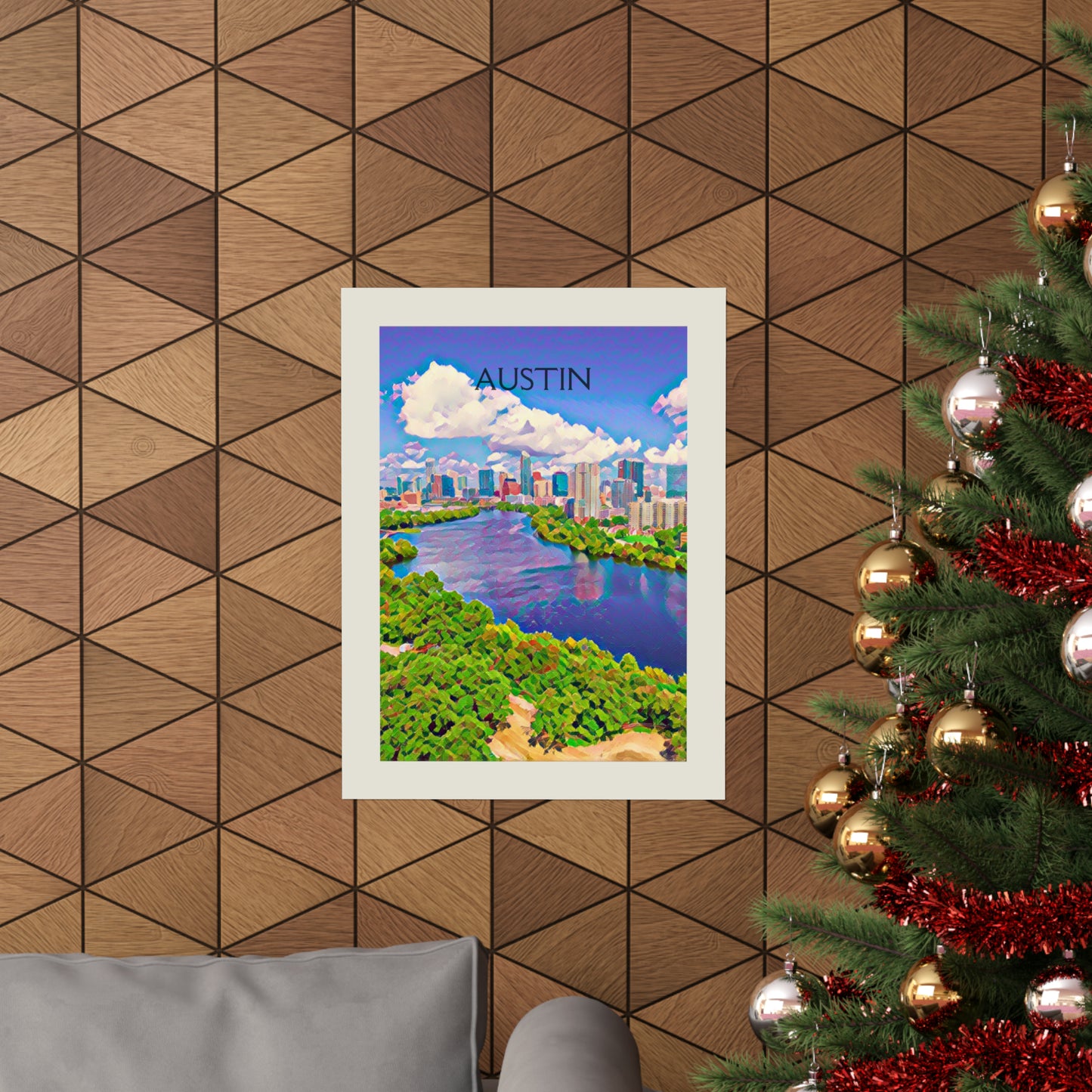 Austin Texas City Painting Poster