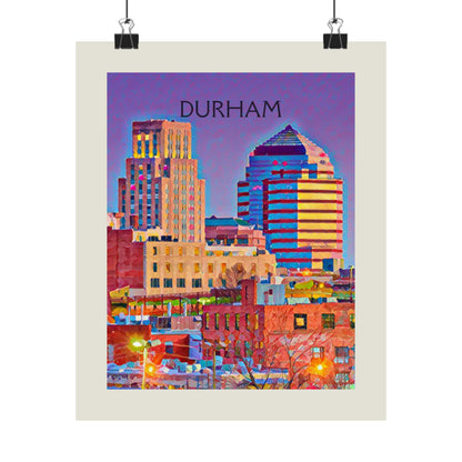 Durham North Carolina City Painting Poster