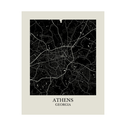 Athens Georgia Map Print