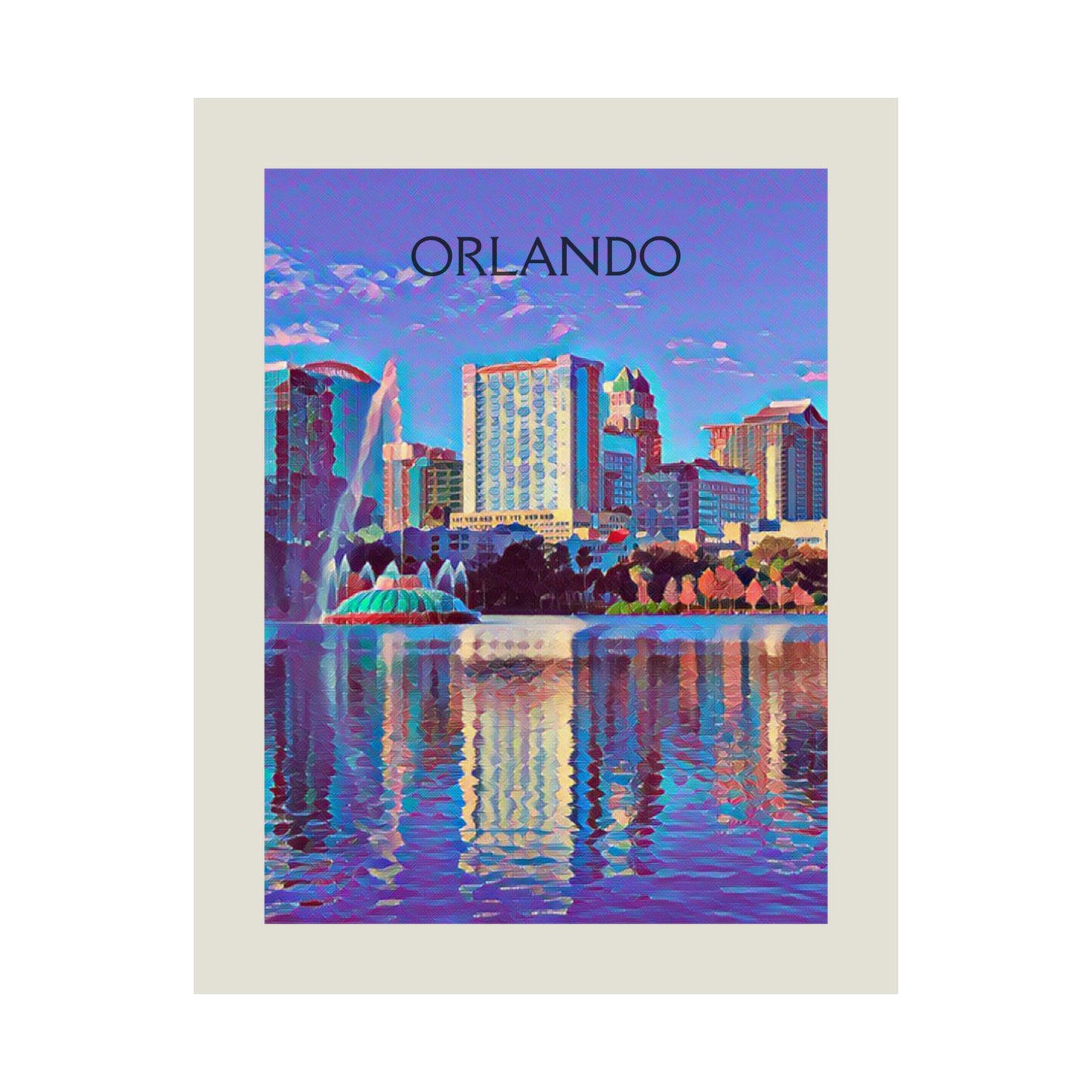 Orlando Florida City Painting Poster