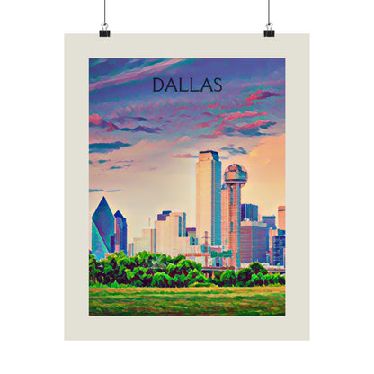 Dallas Texas City Painting Poster