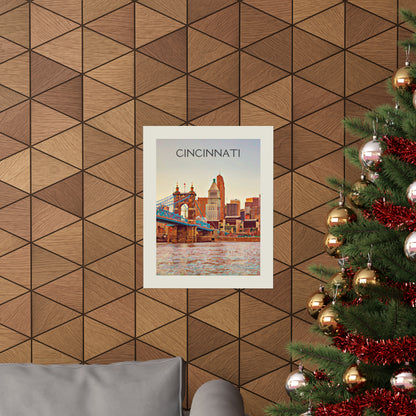 Cincinnati Ohio City Painting Poster