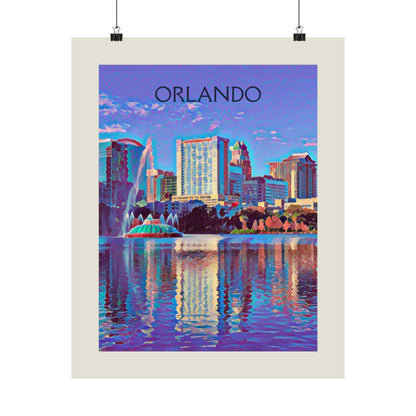 Orlando Florida City Painting Poster