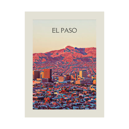 El Paso City Painting Poster