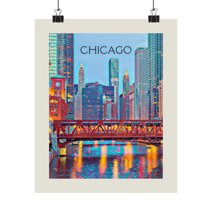 Chicago Illinois City Painting Poster