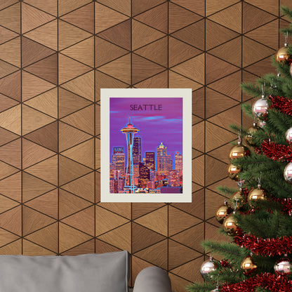 Seattle Washington City Painting Poster