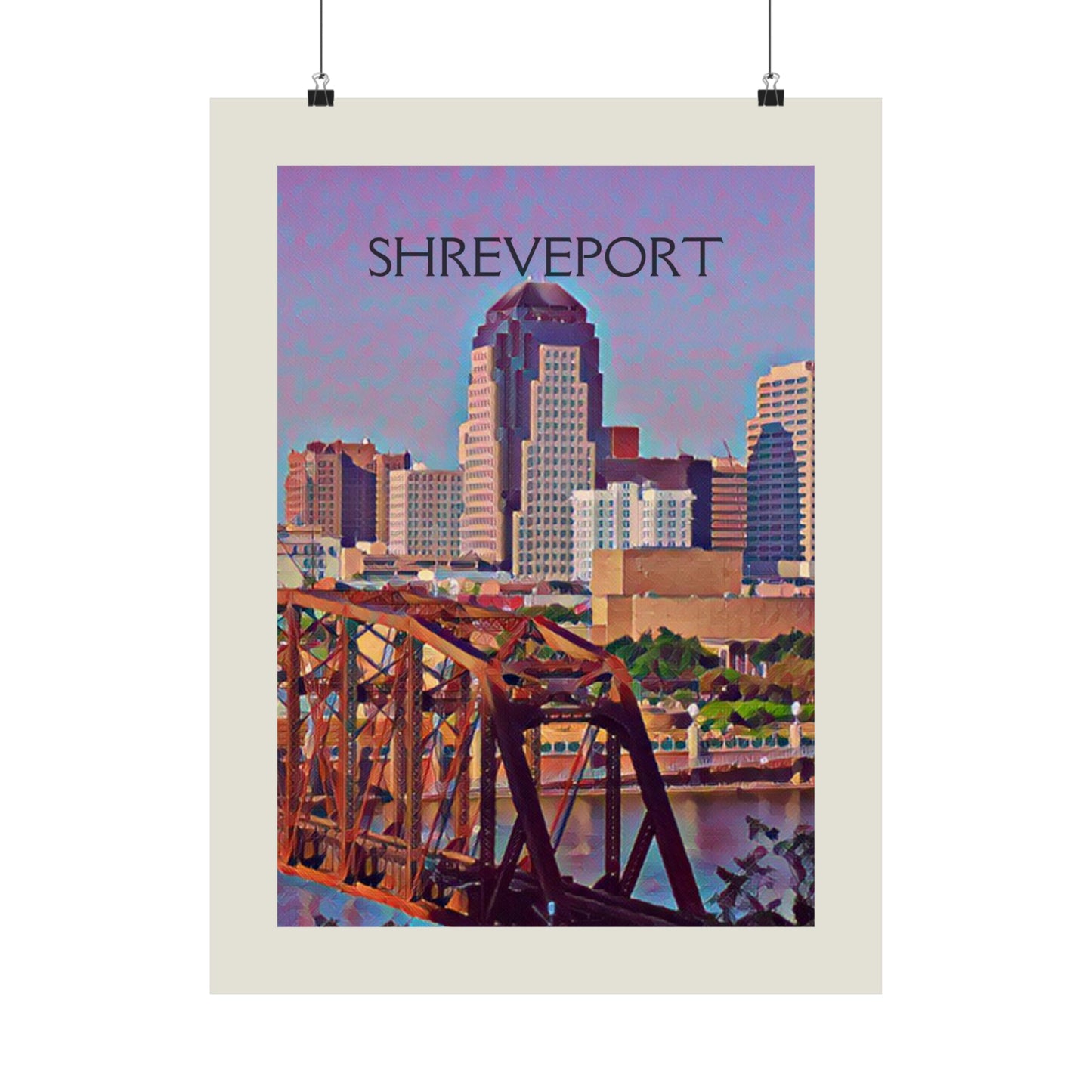 Shreveport Louisiana City Painting Poster