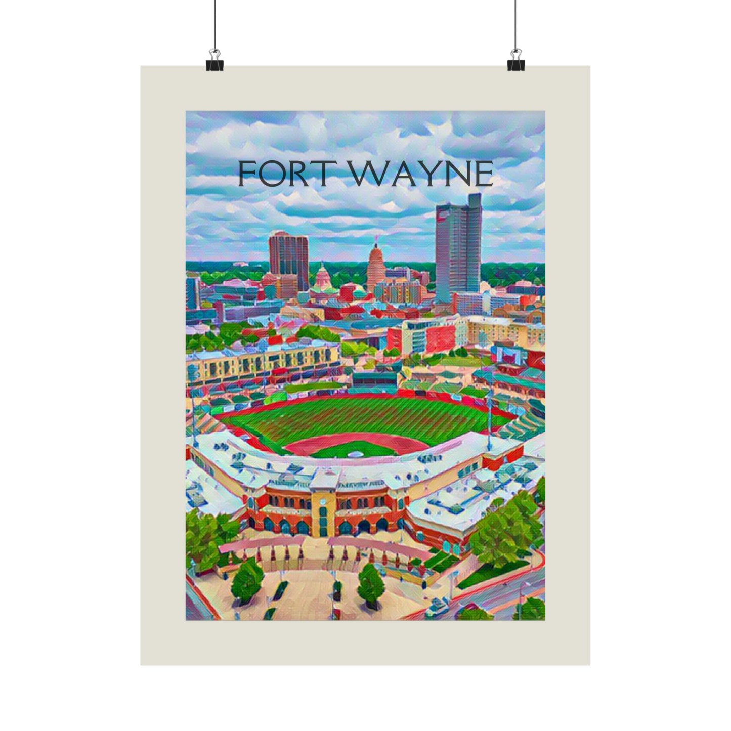 Fort Wayne Indiana City Painting Poster