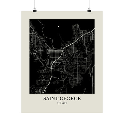 St George Utah Map Print