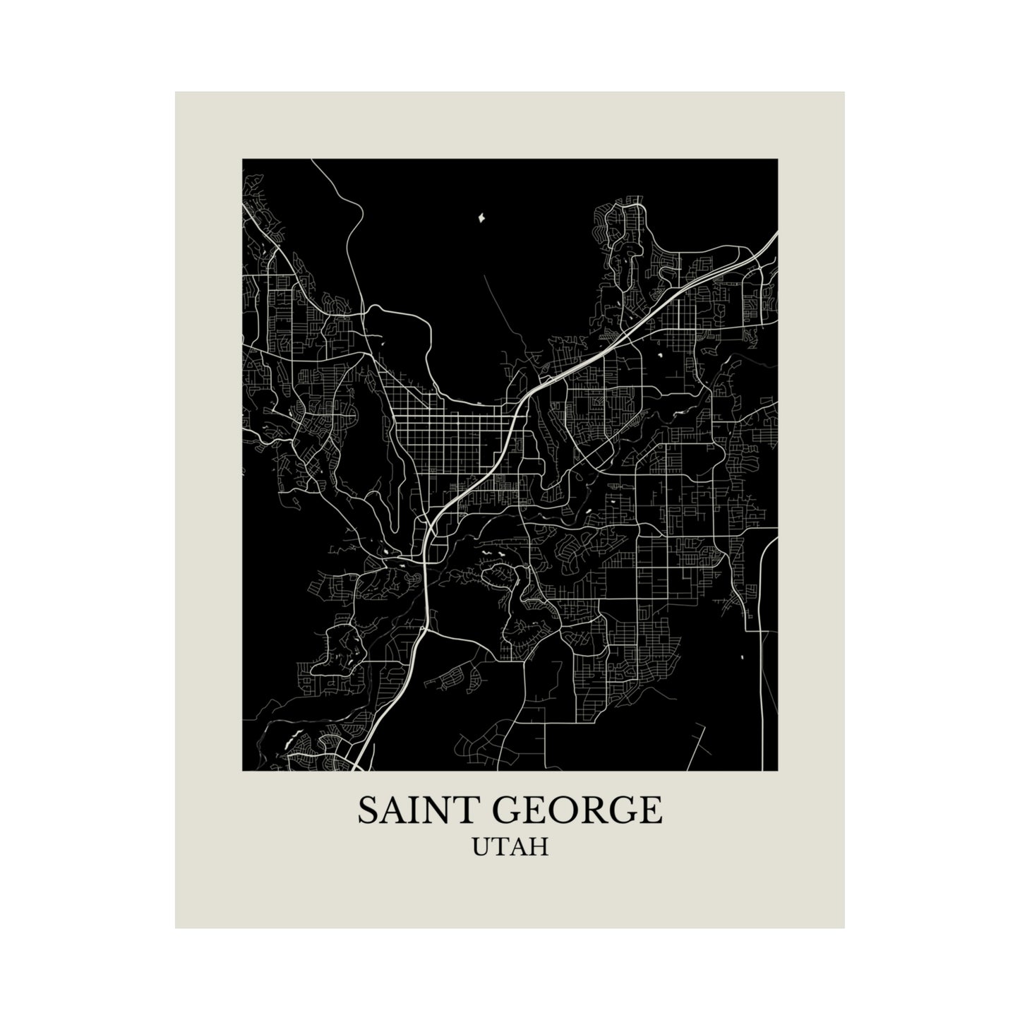 St George Utah Map Print