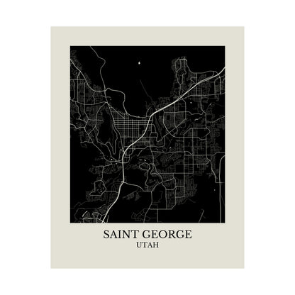 St George Utah Map Print