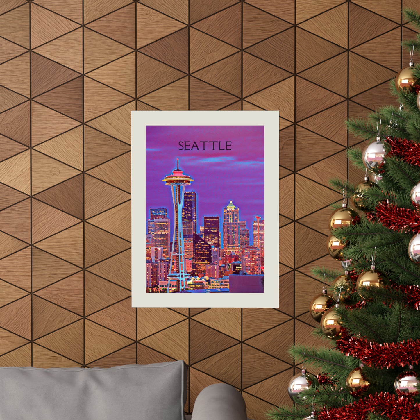 Seattle Washington City Painting Poster