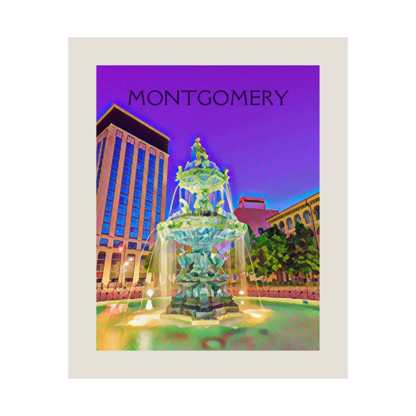 Montgomery Alabama City Painting Poster