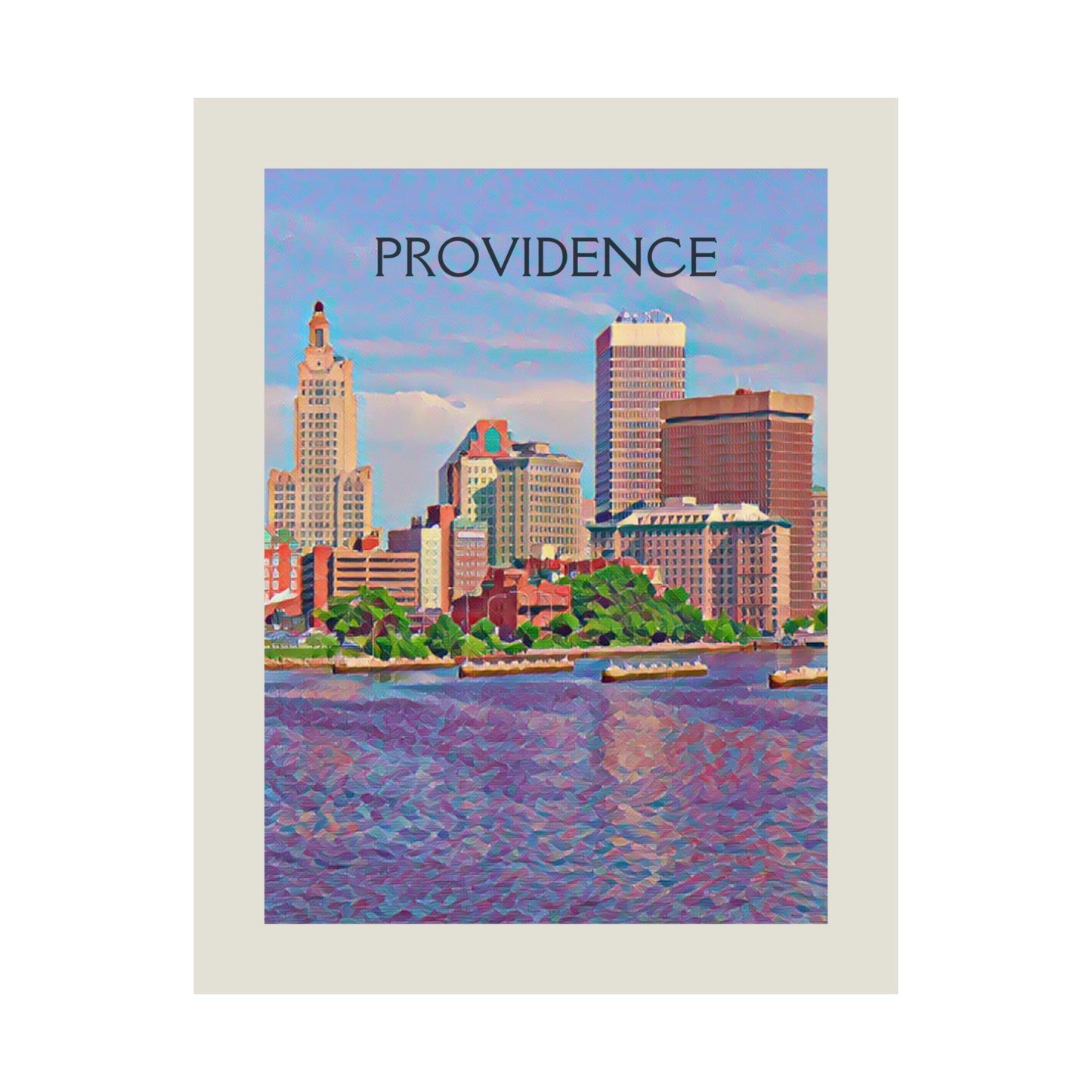 Providence Rhode Island City Painting Poster