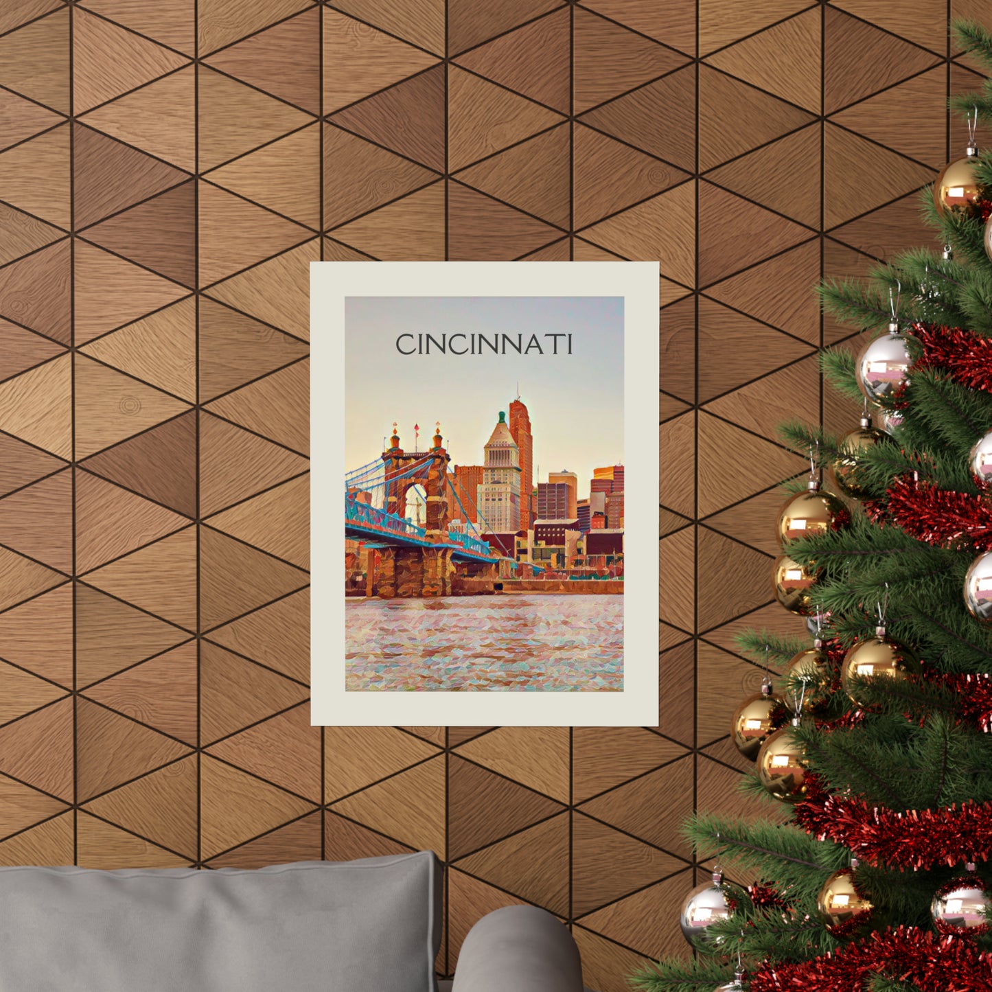 Cincinnati Ohio City Painting Poster