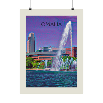 Omaha Nebraska City Painting Poster