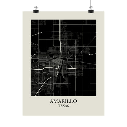 Amarillo Texas Map Print