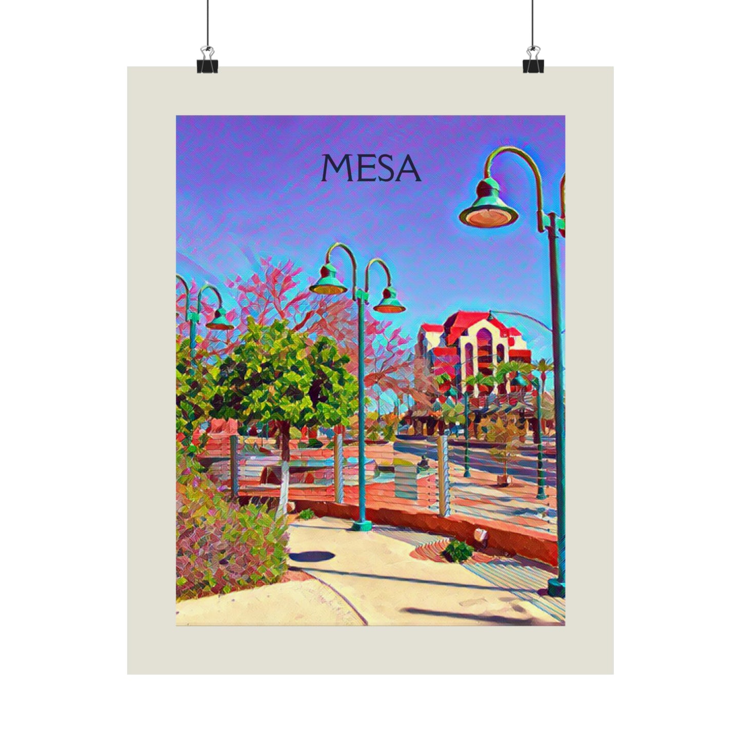 Mesa Arizona City Painting Poster