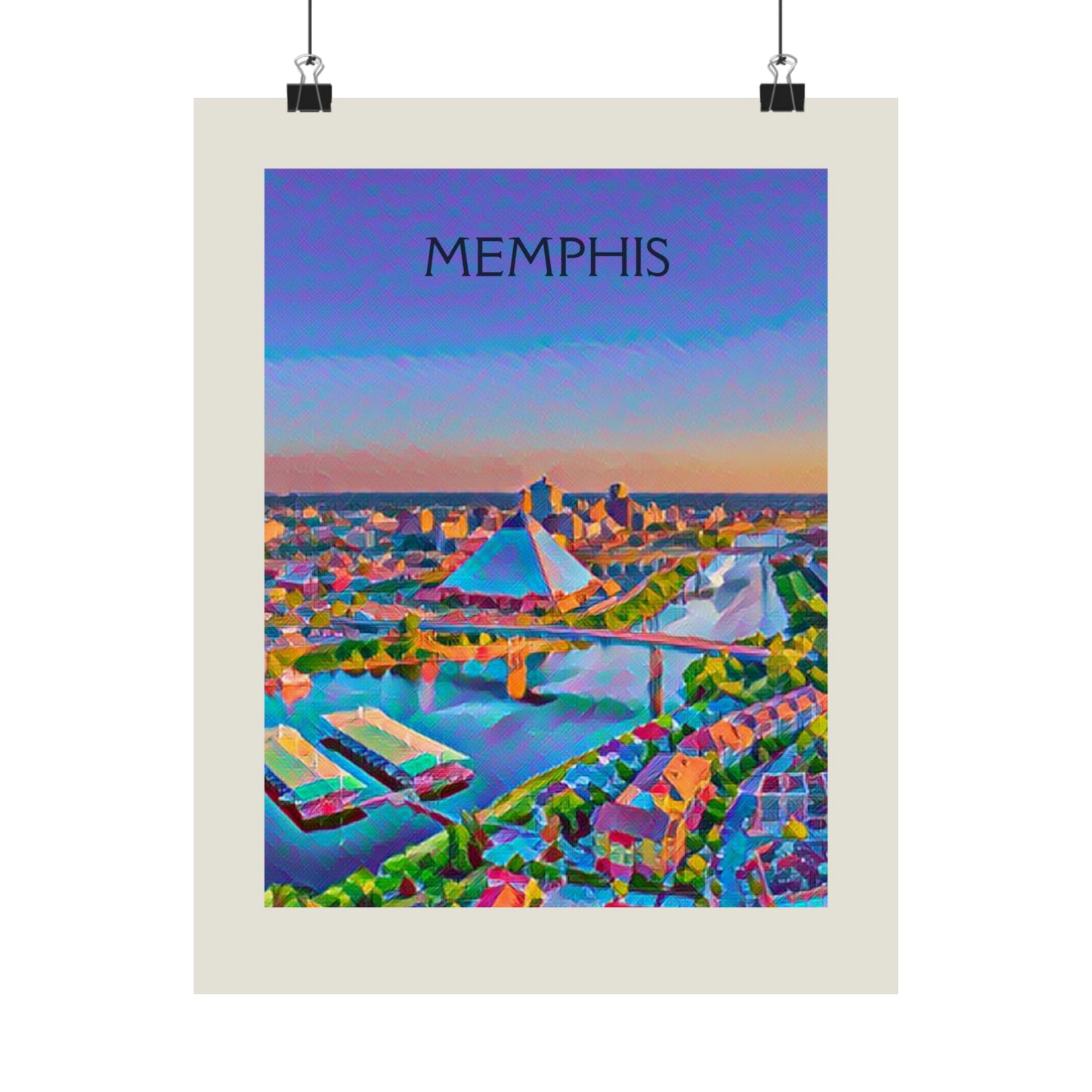 Memphis Tennessee City Painting Poster