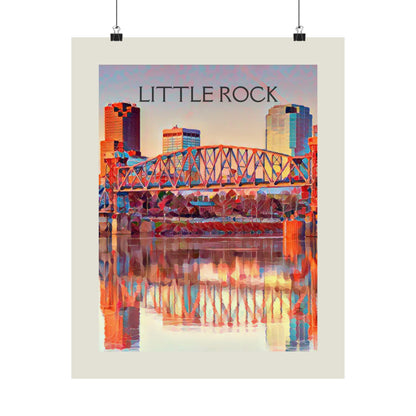 Little Rock Arkansas City Painting Poster