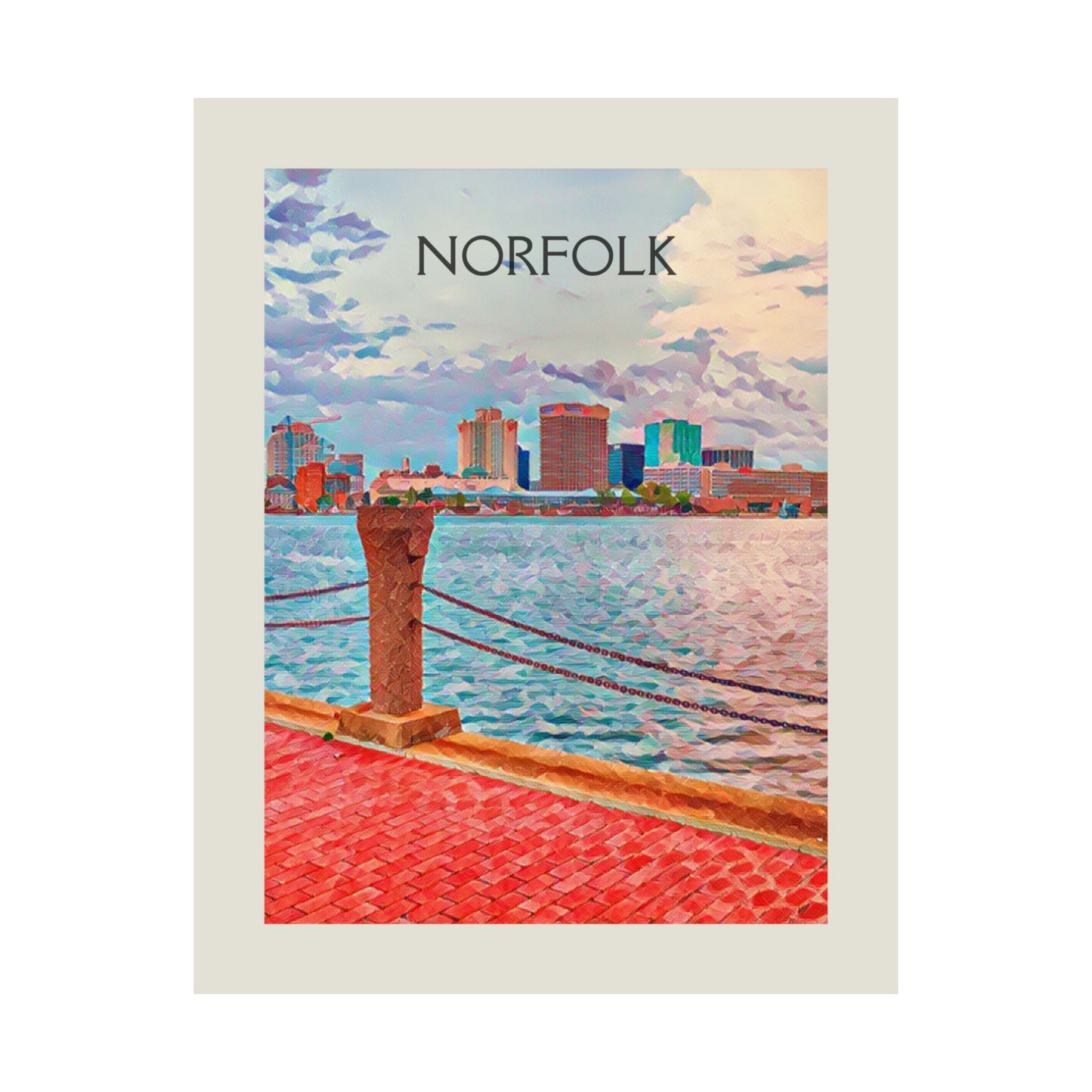 Norfolk Virginia City Painting Poster