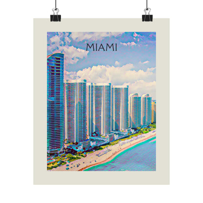 Miami Florida City Painting Poster