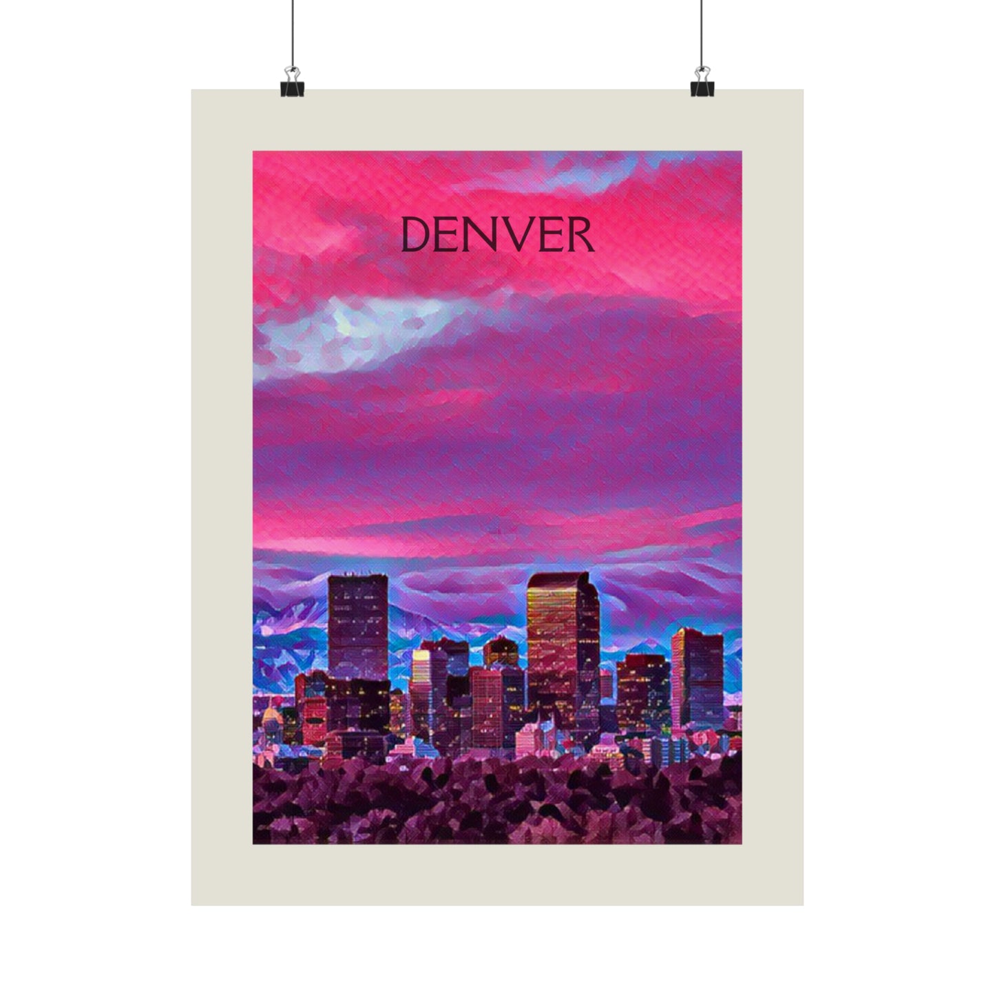 Denver Colorado City Painting Poster