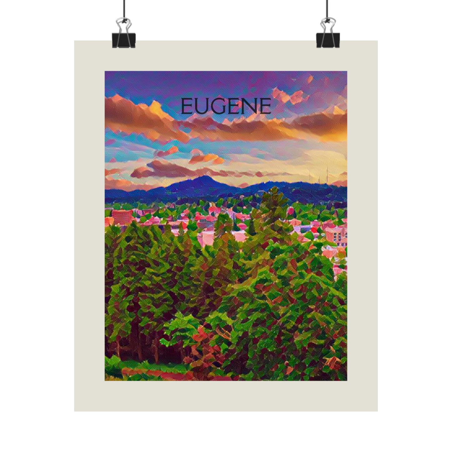 Eugene Oregon City Painting Poster