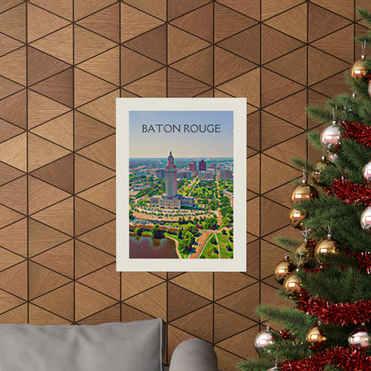 Baton Rouge Louisiana City Painting Poster