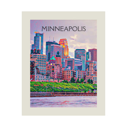 Minneapolis Minnesota City Painting Poster