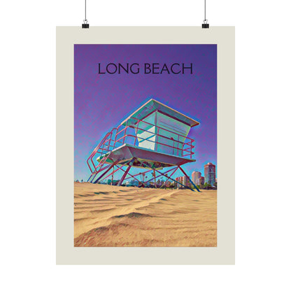 Long Beach California City Painting Poster