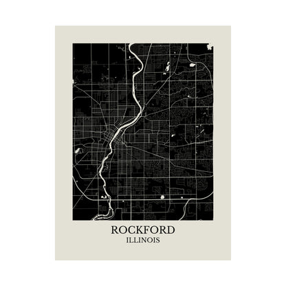 Rockford Illinois Map Print