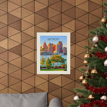 Detroit Michigan City Painting Poster