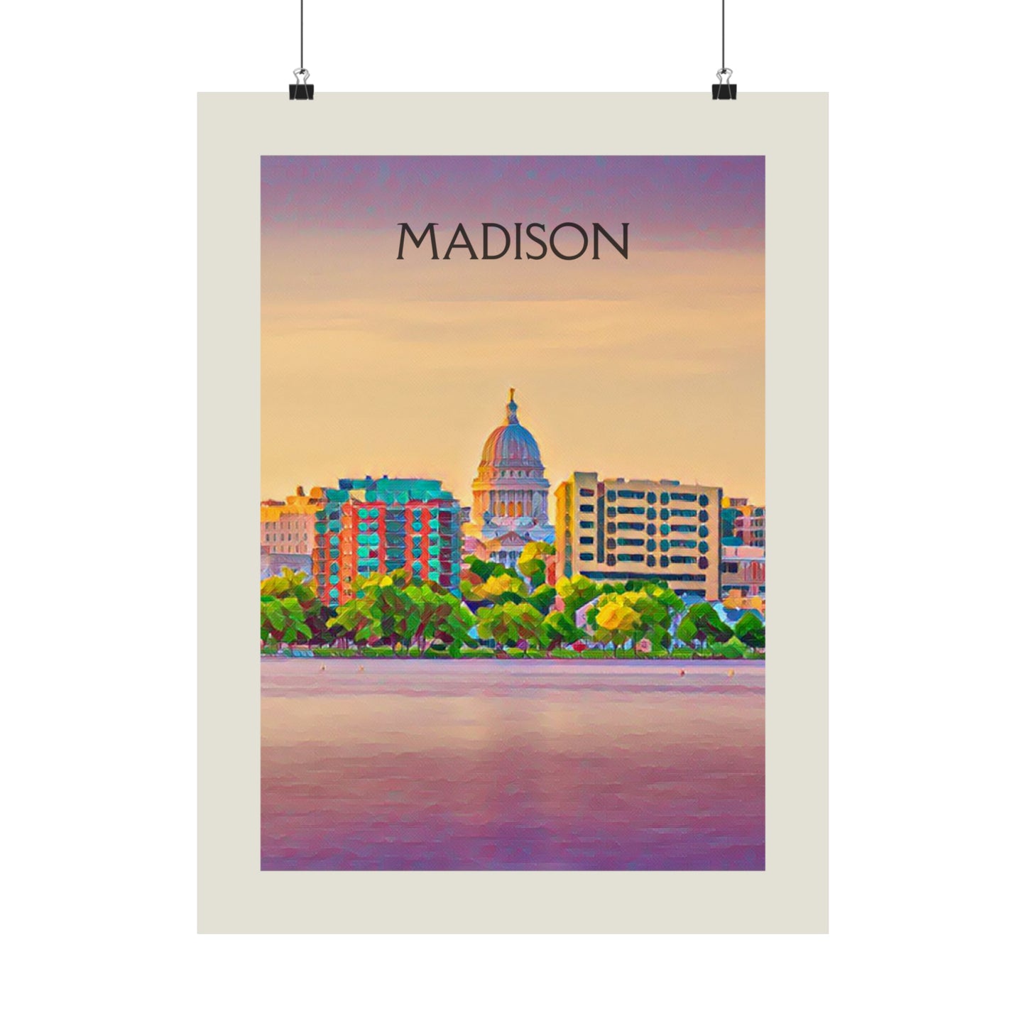 Madison Wisconsin City Painting Poster