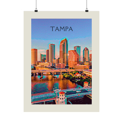 Tampa Florida City Painting Poster