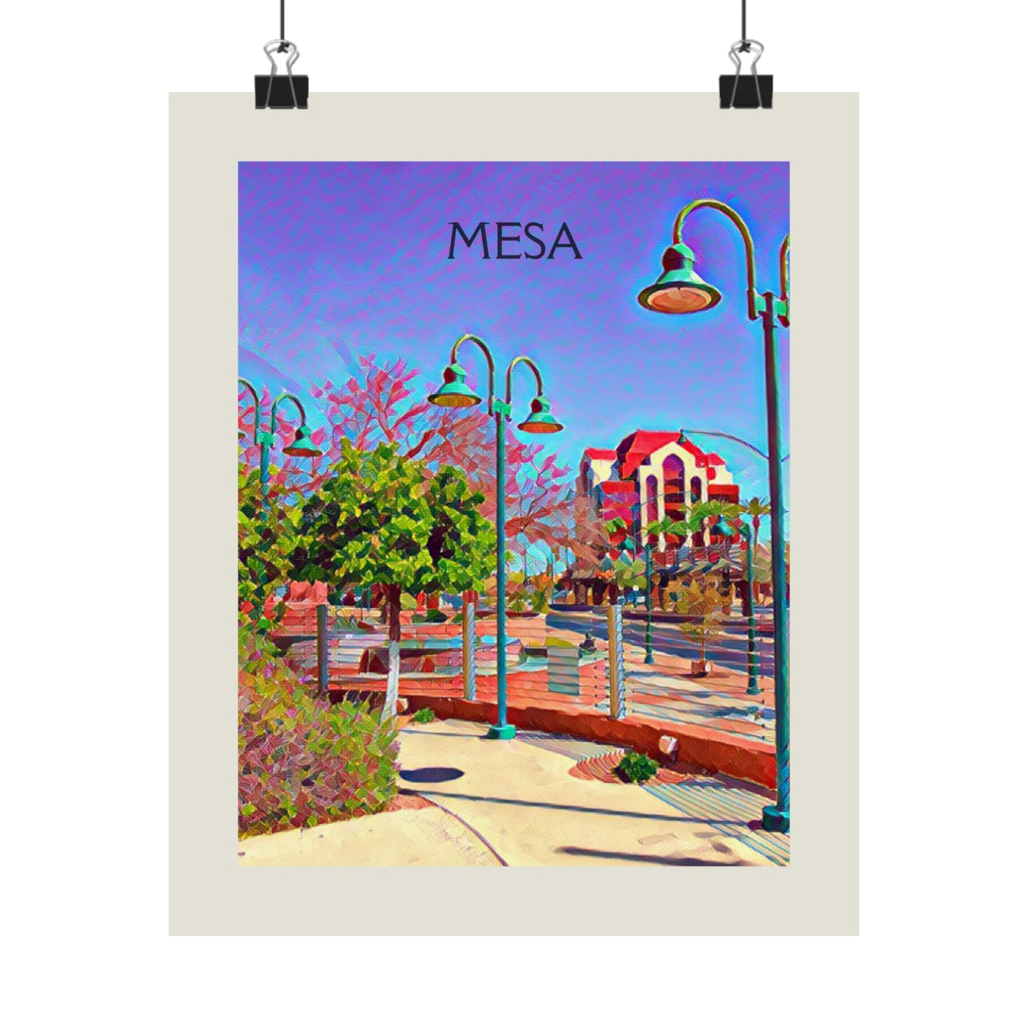 Mesa Arizona City Painting Poster