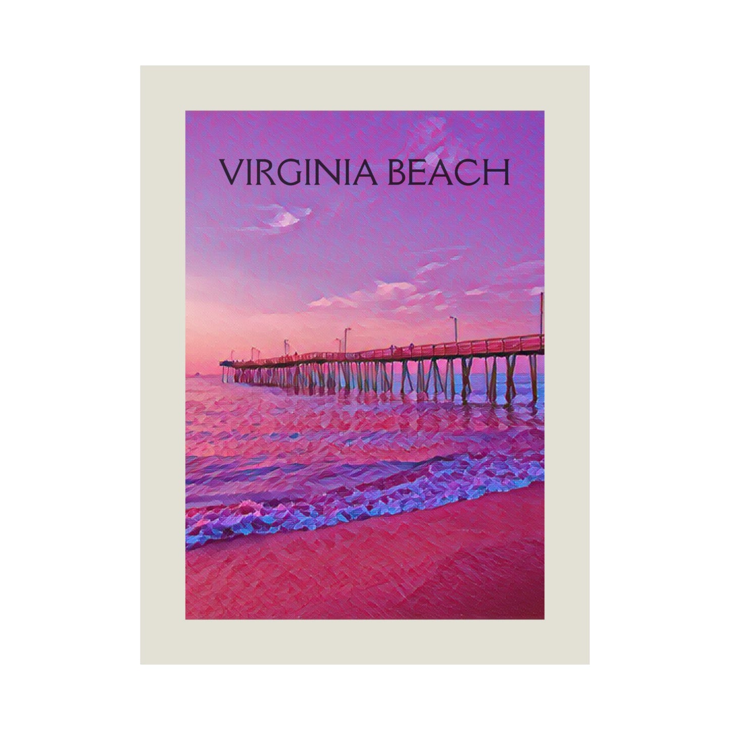 Virginia Beach VA City Painting Poster