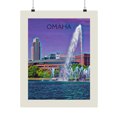 Omaha Nebraska City Painting Poster