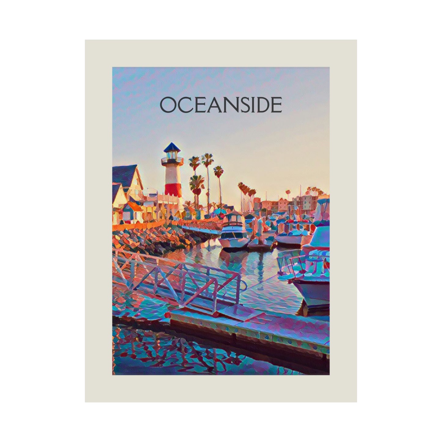 Oceanside California City Painting Poster